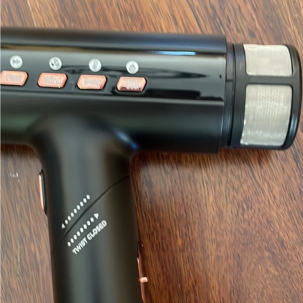 SRI Dry Q Black Hair Dryer with Rose Gold Trim